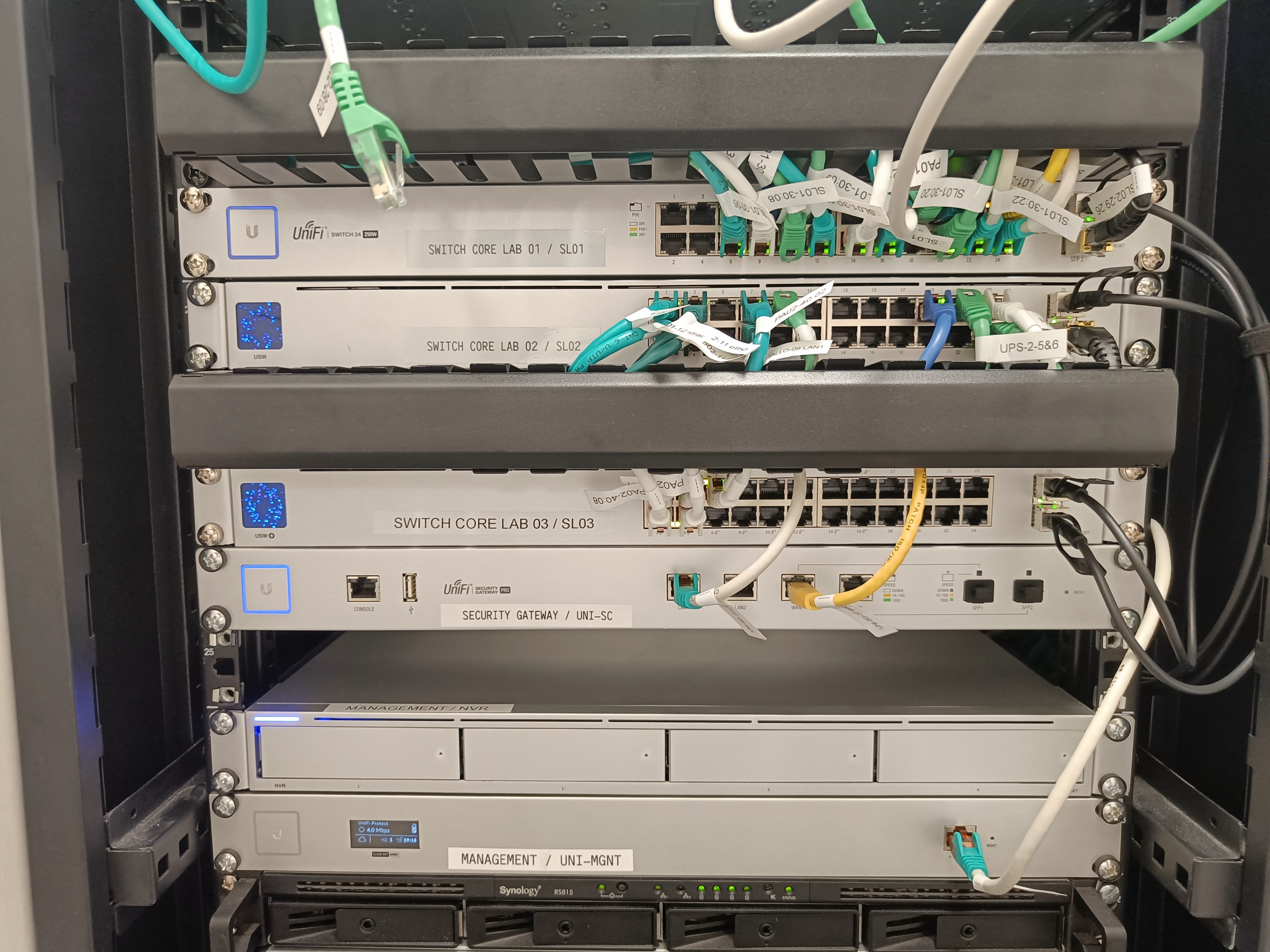 Overzichtelijke server rack afwerking en patchkast